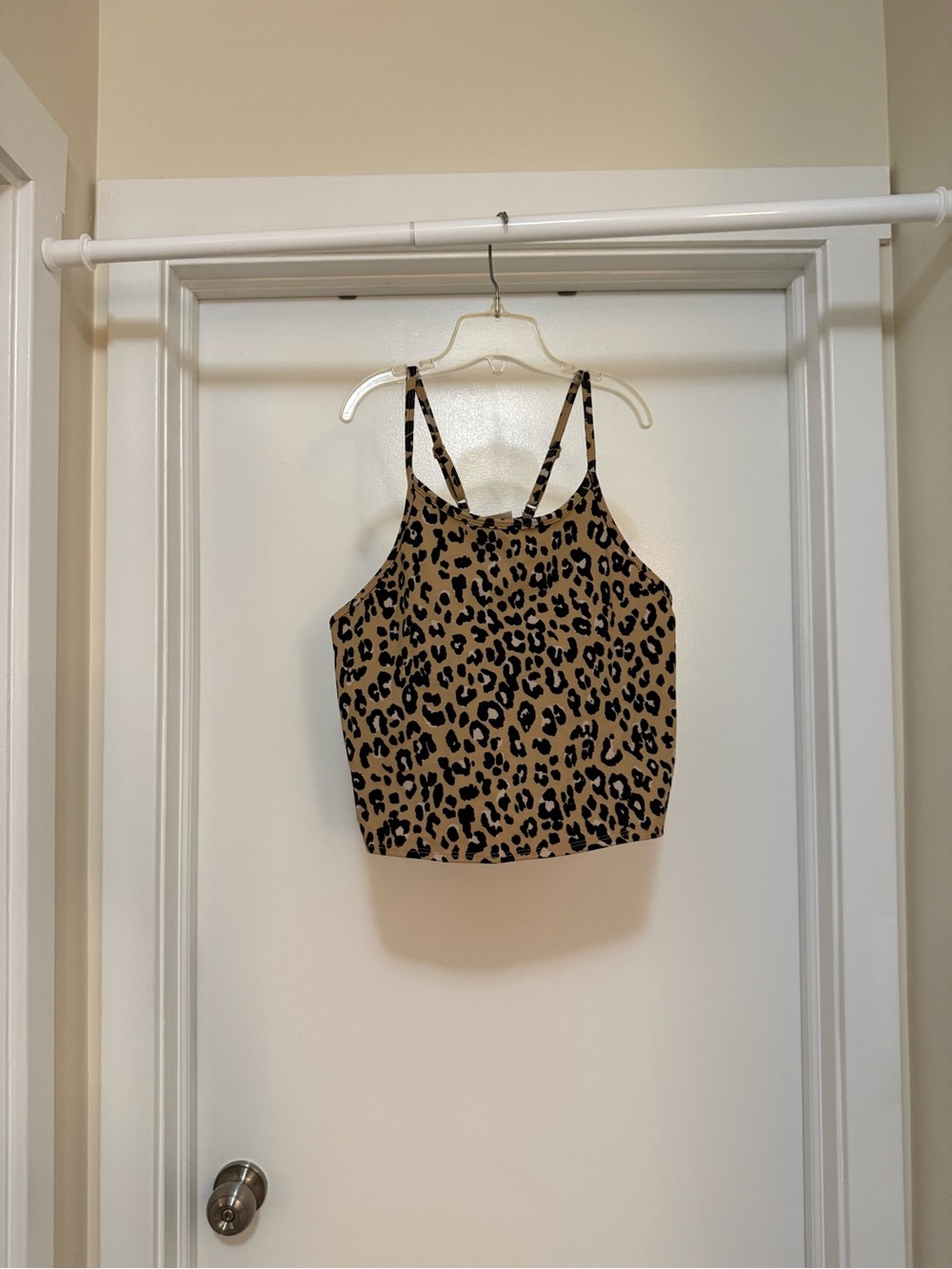 Champion Leopard Print Crop Cami - Tan & Black